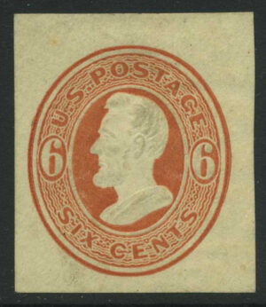 US Stamped envelopes and wrappers Scott U87 1870-1 6c Unused Cat $37.50