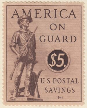 US Postal savings Scott PS11-PS15 1941 10c-$5 MINT Large part o.g. Cat $65.00