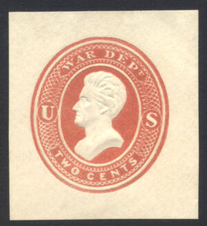 US Official Envelopes (War Dept) Scott UO47 1875 2c Unused Cat $125