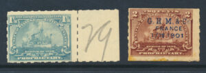 US Proprietary Scott RB26p-RB27p 1898 MINT Large part o.g. Cat $50.00