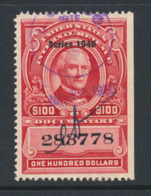 US Documentary Scott R533 1949 $100 Used Cat $21.00