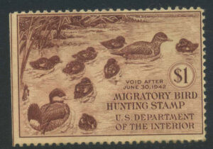US Duck Scott RW8 1941 $1 MINT HH Cat $95.00